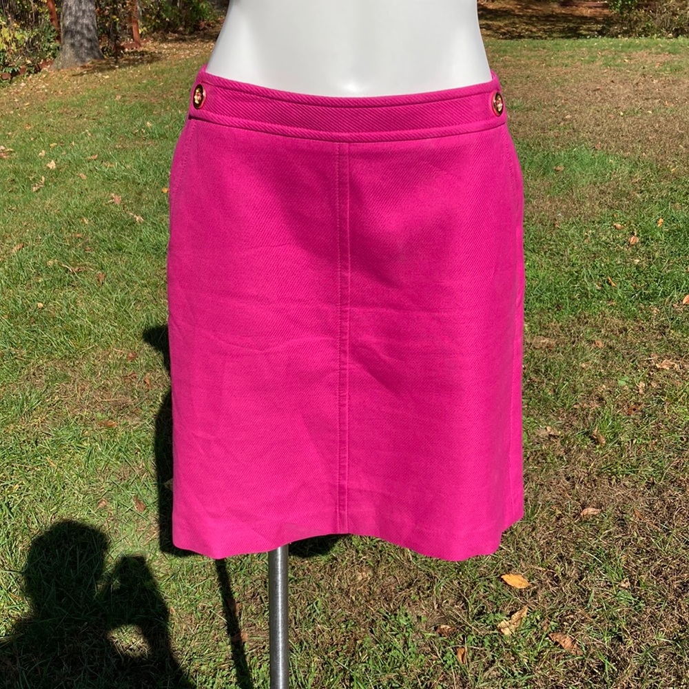 Talbots petal pink all cotton lined skirt with pockets size 10p